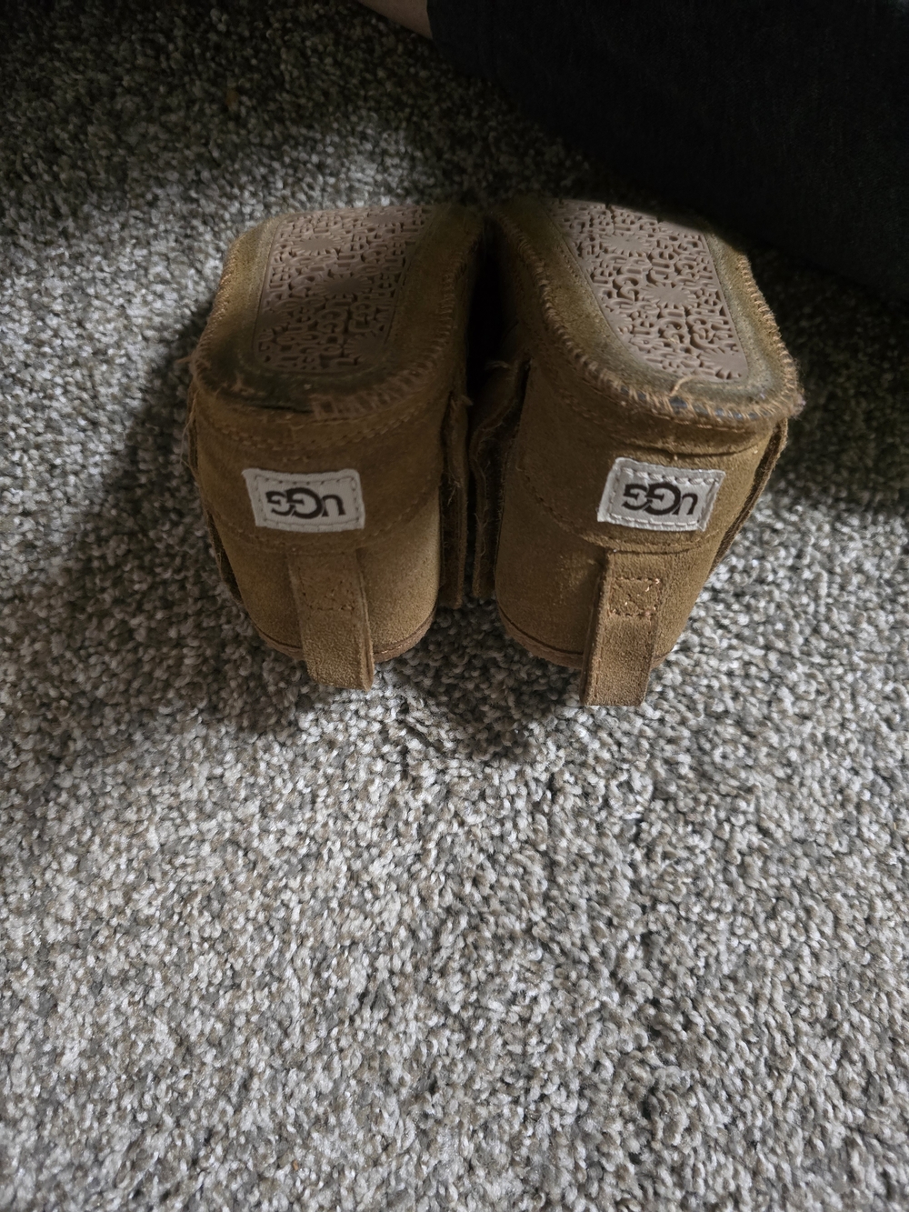 UGG Classic Mini Chestnut Suede Shearling Slippers